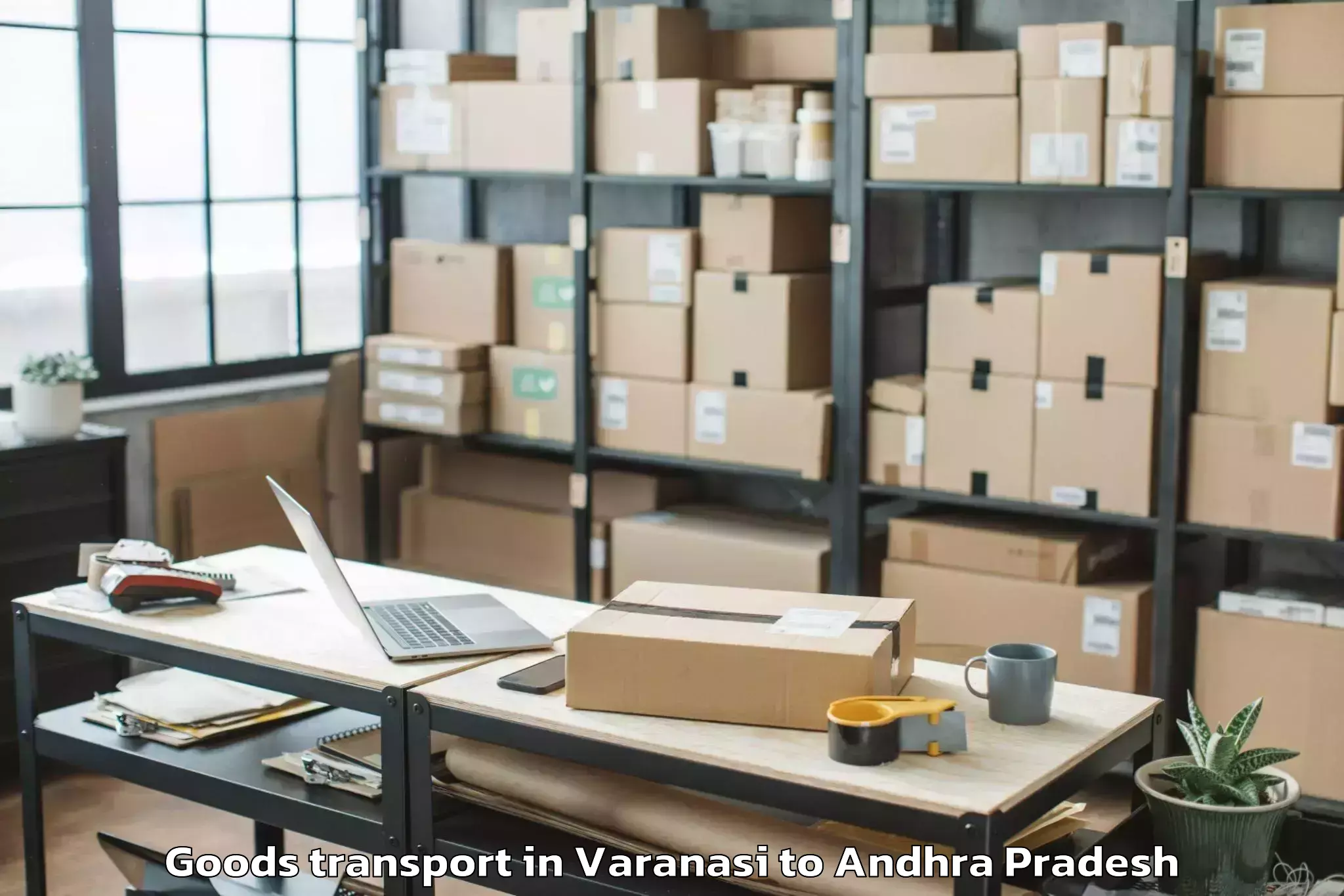 Book Varanasi to Madhurapudi Goods Transport Online